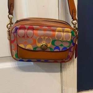 Signature Rainbow Coated Canvas Willow Camera Bag